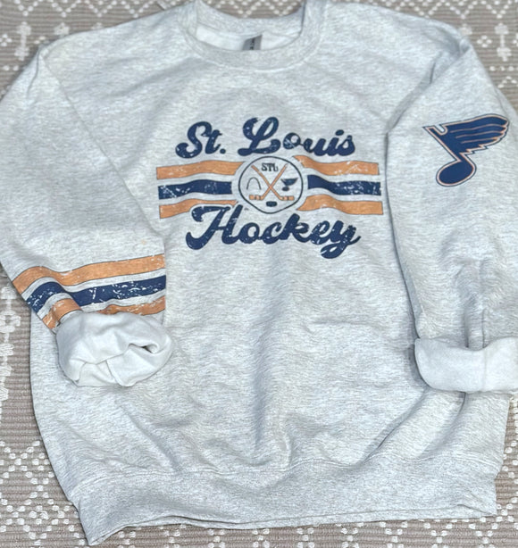 Retro st. Louis hockey grey sweatshirt