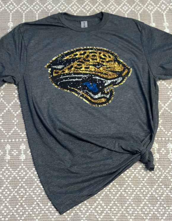 Faux sequins jaguars T Shirt