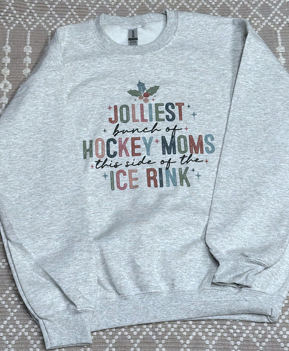Jolliest bunch of hockey moms ASH GREY Sweatshirt