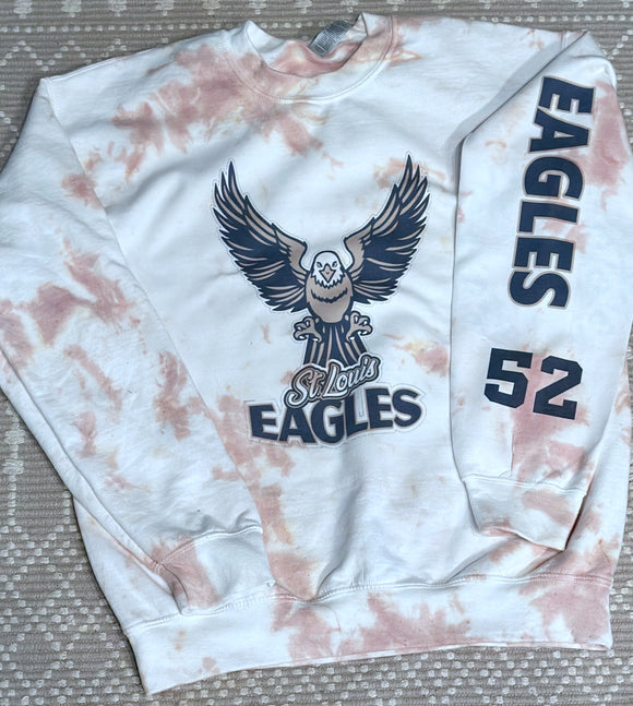 Eagles sleeve tan dyed sweatshirt