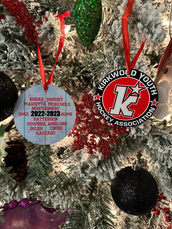 Custom printed double sided ornament