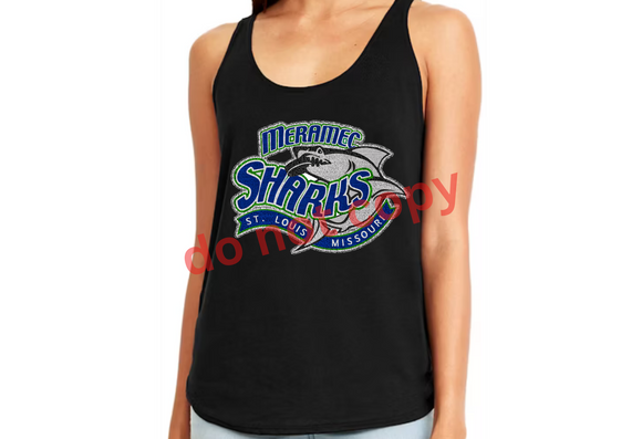 Faux Chenille SHARKS Tank Top