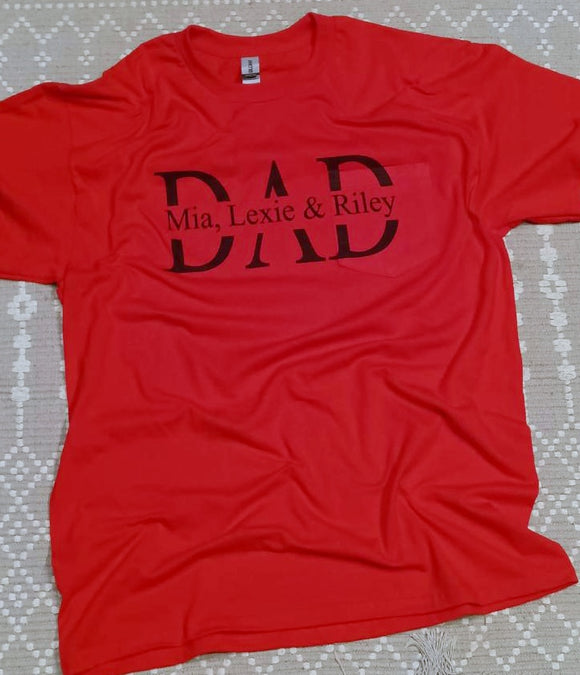 Dad with kids names T Shirt