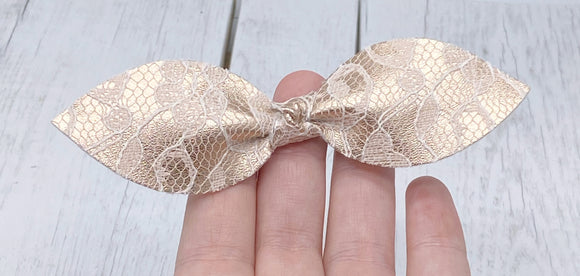 Rosegold lace Raelyn bow