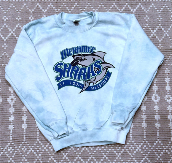 Sharks Hockey light blue dyed sweatshirt