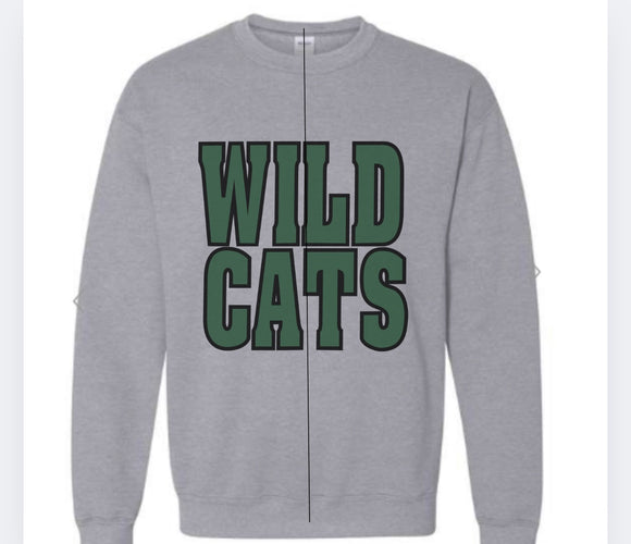 Wildcats cardigan cut grey sweatshirt