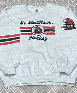 Retro Jr. Redhawks ash grey sweatshirt