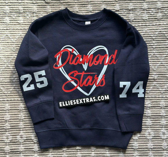 Diamond stars crewneck sweatshirt