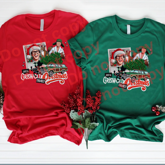 Family Christmas Faux embroidery T Shirt