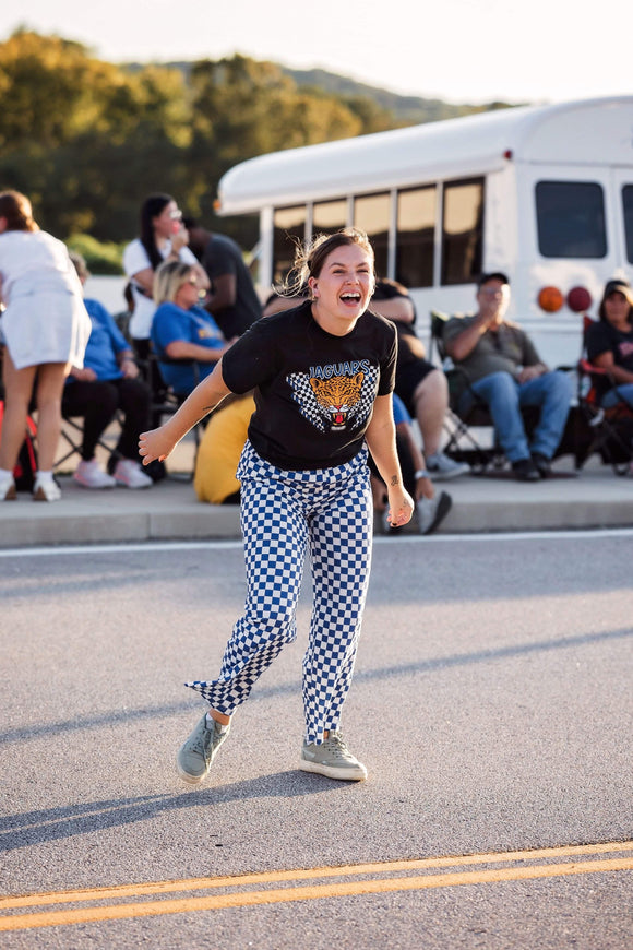 PTO Jaguars checker print T Shirt