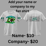 SHARK CUSTOM fan fundraiser tshirt