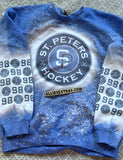 St. Peters sleeve bleached blue sweatshirt