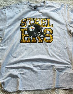 Faux sequins steelers T Shirt