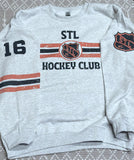 Retro STL hockey club grey sweatshirt