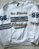 Ice hawks retro ash grey sweatshirt