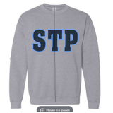 STP printed cardigan cut grey sweatshirt