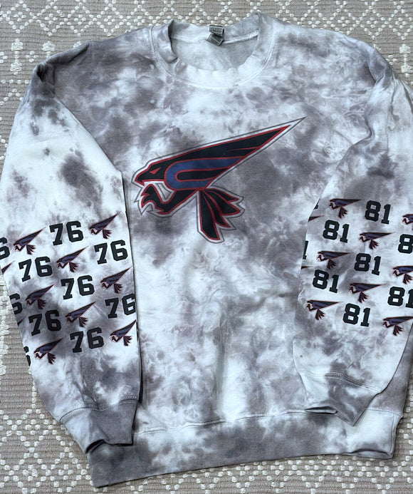 Falcons sleeve grey dyed sweatshirt