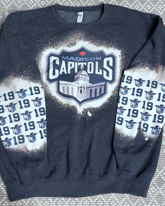 Madison capitols bleached sweatshirt sleeve pattern