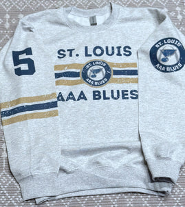 Retro AAA Blues grey sweatshirt