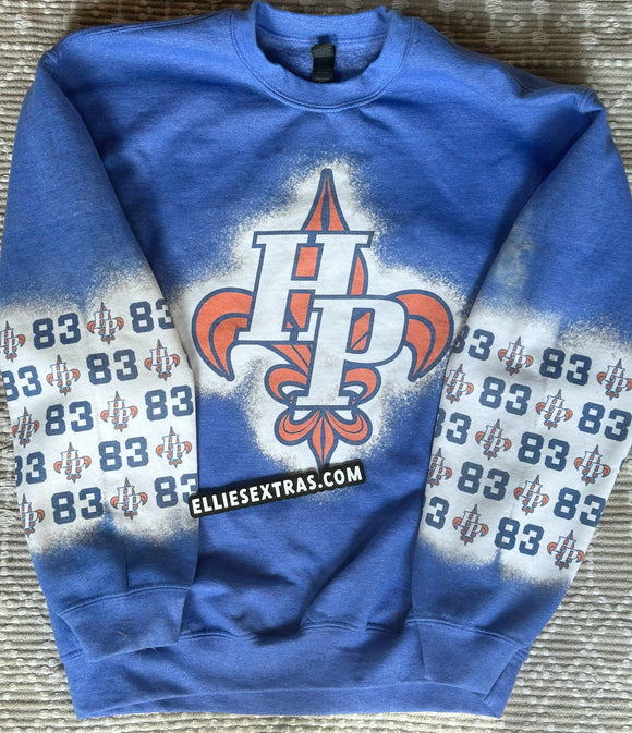 HP bleached number sleeves sweatshirt