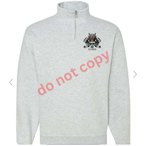 Wildcats quarter zip grey sweatshirt