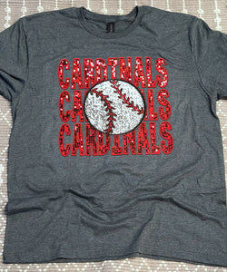 Faux sequins Cardinals T Shirt