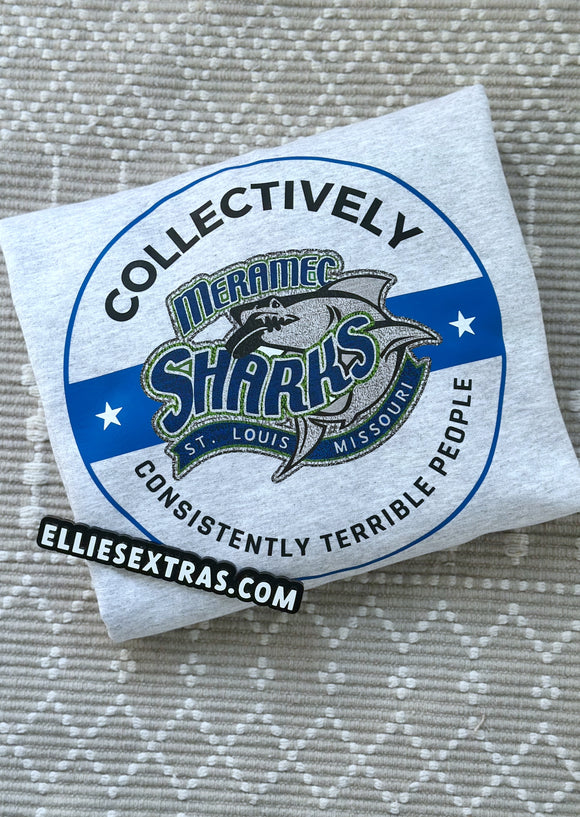 Sharks Collectively consistently terrible grey sweatshirt