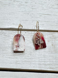 Marbled clay earrings