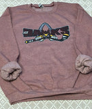 Faux chenille Ice Hawks sweatshirt