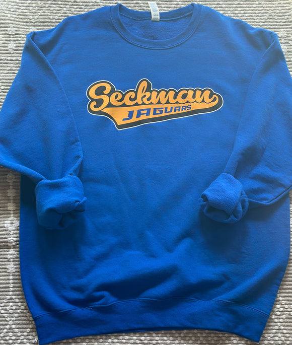 PTO Seckman jaguars royal blue crewneck sweatshirt