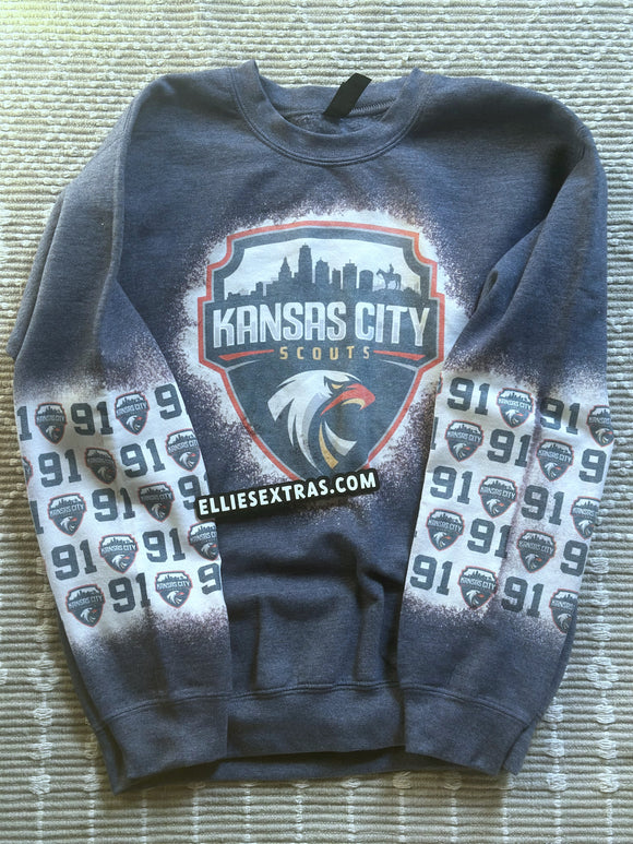 Scouts bleached number sleeves HOODIE
