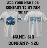 Sharks 12U A2 fan fundraiser tshirt