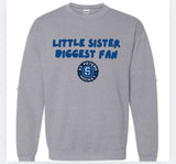 Custom little sister biggest fan crewneck sweatshirt