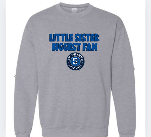 St. Peter’s little sister biggest fan crewneck sweatshirt