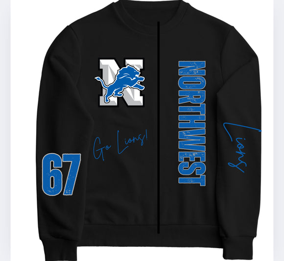 Northwest cardigan cut black sweatshirt