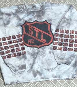 Stl hockey club sleeve grey dyed sweatshirt