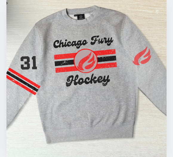 Chicago fury retro ash grey sweatshirt