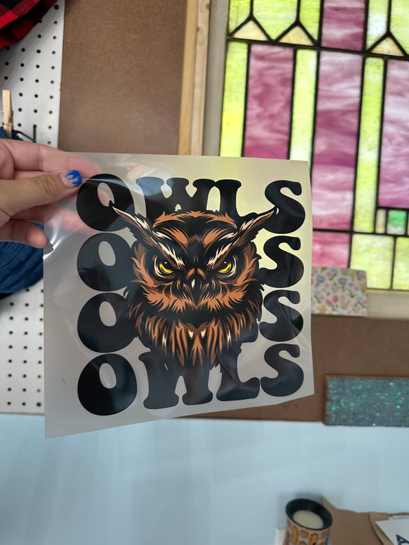 Owls DTF print