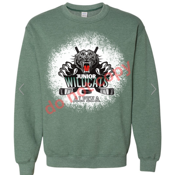 Wildcats green bleached sweatshirt