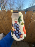 Lynns earthenware orchard painted pitcher