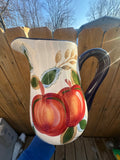 Lynns earthenware orchard painted pitcher