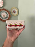 Vintage candy cane mini loaf pan set