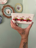 Vintage candy cane mini loaf pan set
