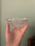 Vintage clear glass hobnail berry bowl