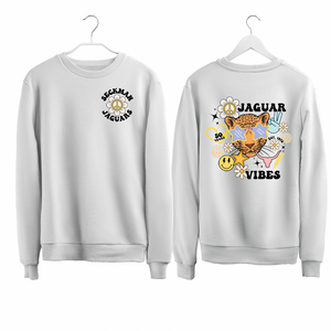 PTO est 1975 Jaguars white crewneck sweatshirt