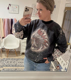 Chiefs bleached number sleeves sweatshirt