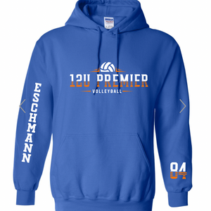 Royal blue 12u premier volleyball hoodie