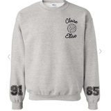 Custom number volleyball crewneck sweatshirt