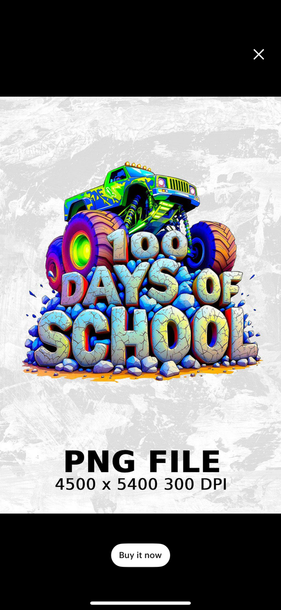 100 days of school monster truck T Shirt