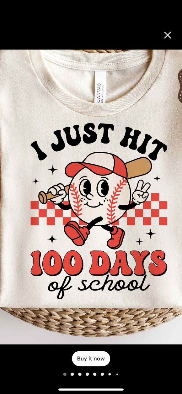 100 days of school baseball T Shirt